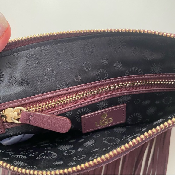 NWT Ugg Large Zip Studded Fringe Pouch/Clutch - Picture 5 of 9